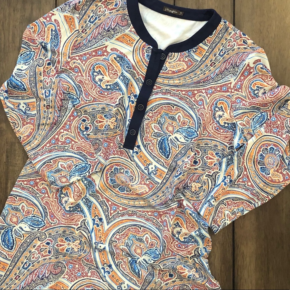 Like New J. McLaughlin Paisley Tunic Medium L/S